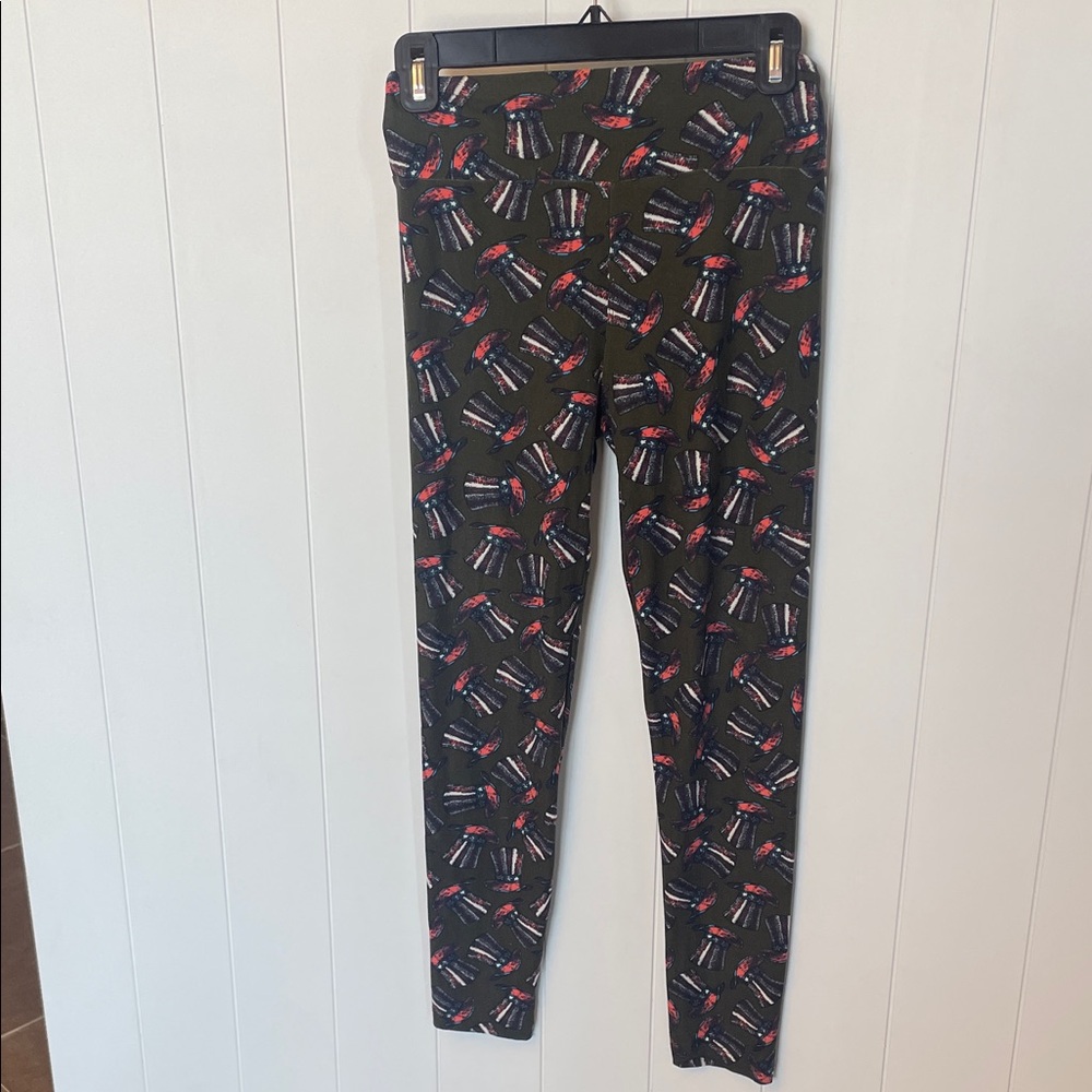 LULAROE PATRIOTIC LEGGINGS! One size Adult
